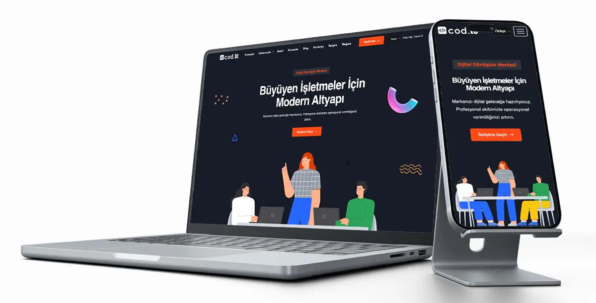 Bilgi İşlem Web Sitesi Paketi V2 + Vcard + Hosting Hizmeti