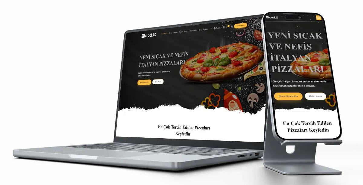 Restoran Web Sitesi Paketi V8 + Hosting Hizmeti