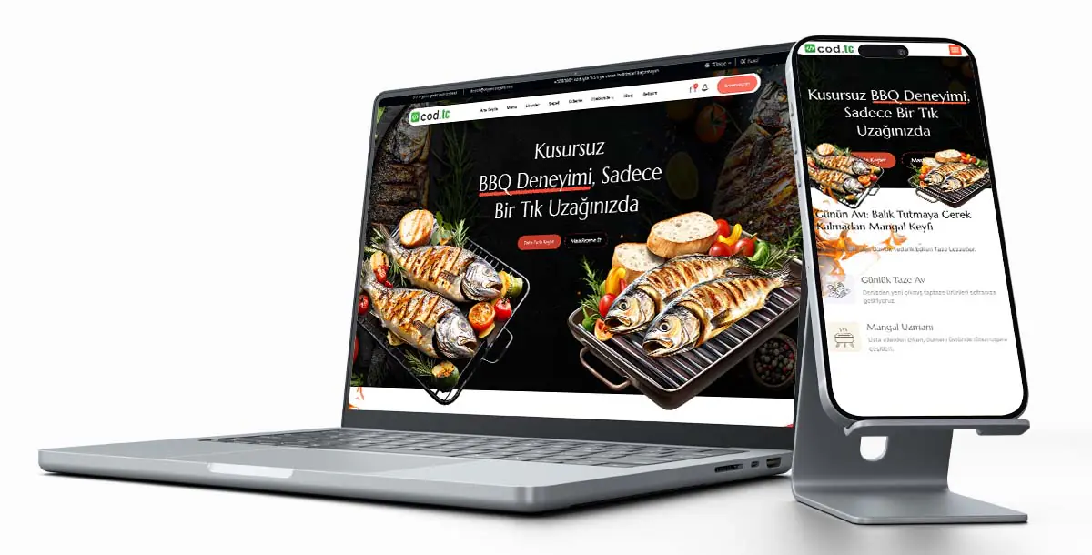 Restoran Web Sitesi Paketi V4 + Hosting Hizmeti