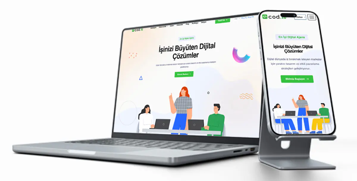 Bilgi İşlem Web Sitesi Paketi V1 + Vcard + Hosting Hizmeti