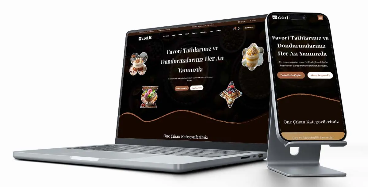 Restoran Web Sitesi Paketi V2 + Hosting Hizmeti